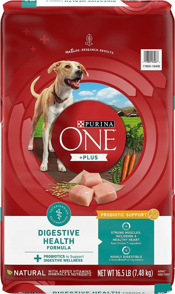 Purina ONE Dog Digestive Support, Natural Dry Dog Food, +Plus Digestive Health Formula