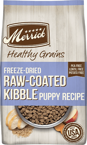 Merrick Healthy Grains Raw-Coated Kibble Puppy Recipe Freeze-Dried Dry Dog Food