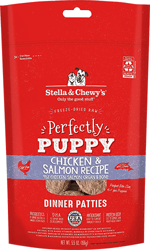 Stella & Chewy's Perfectly Puppy Chicken & Salmon Dinner Patties Freeze-Dried Raw Dog Food