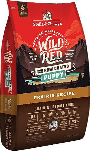 Stella & Chewy's Wild Red Raw Coated Kibble Puppy Grain-Free Prairie Recipe Dry Dog Food